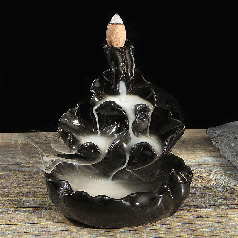 Waterfall Incense Burner Ceramic Incense Holder Handmade Creative Ceramic Backflow Incense Burner De