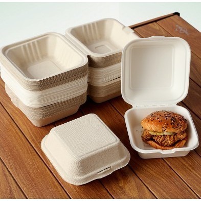 10 pcs Mika Burger | Burger Box bento Box Kotak Box Kue Bento Cake | Mika Bento Burger
