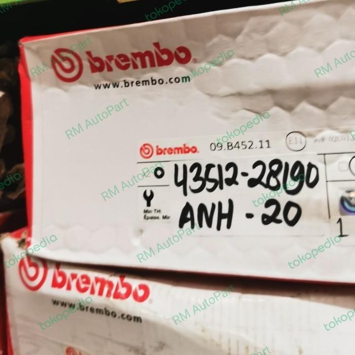 Disc brake depan Brembo Alphard Vellfire ANH20 30 Previa 2008-15 28190 - Brembo best