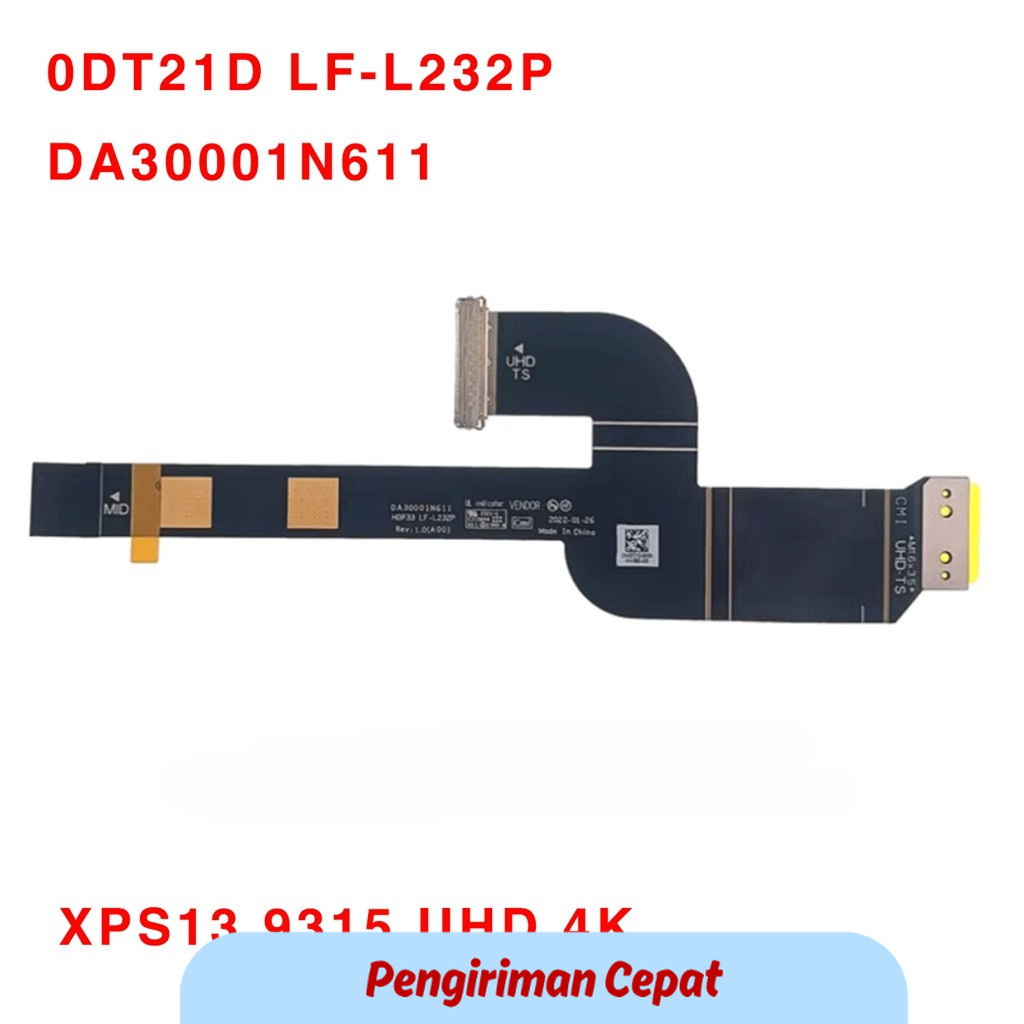 PCP Laptop LCD LVDS Cable For Dell XPS13 9315 UHD 4K 0DT21D touch DA30001N611 LF-L232P  (2022) Lapto