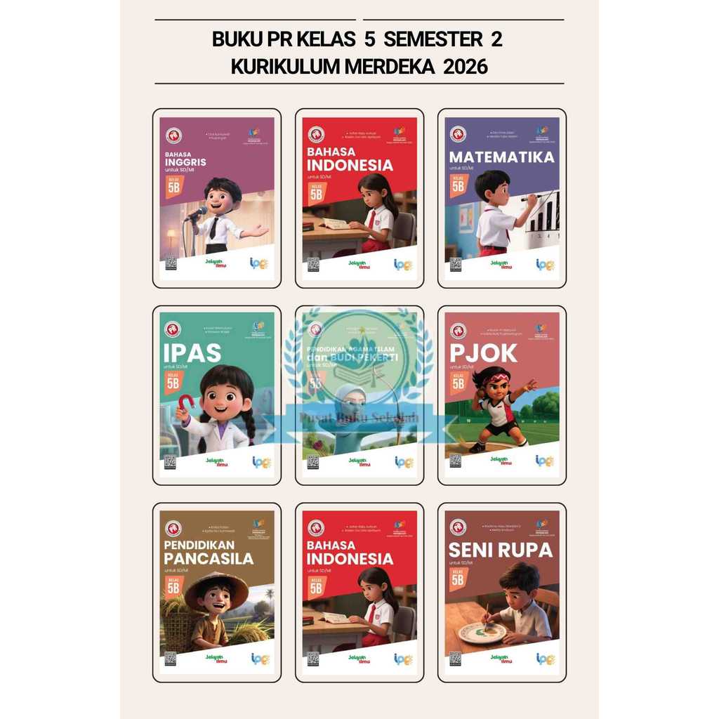 Buku LKS/PR SD Kelas 5 Semester 2 Kurikulum Merdeka Tahun 2026 Penerbit Intan pariwara