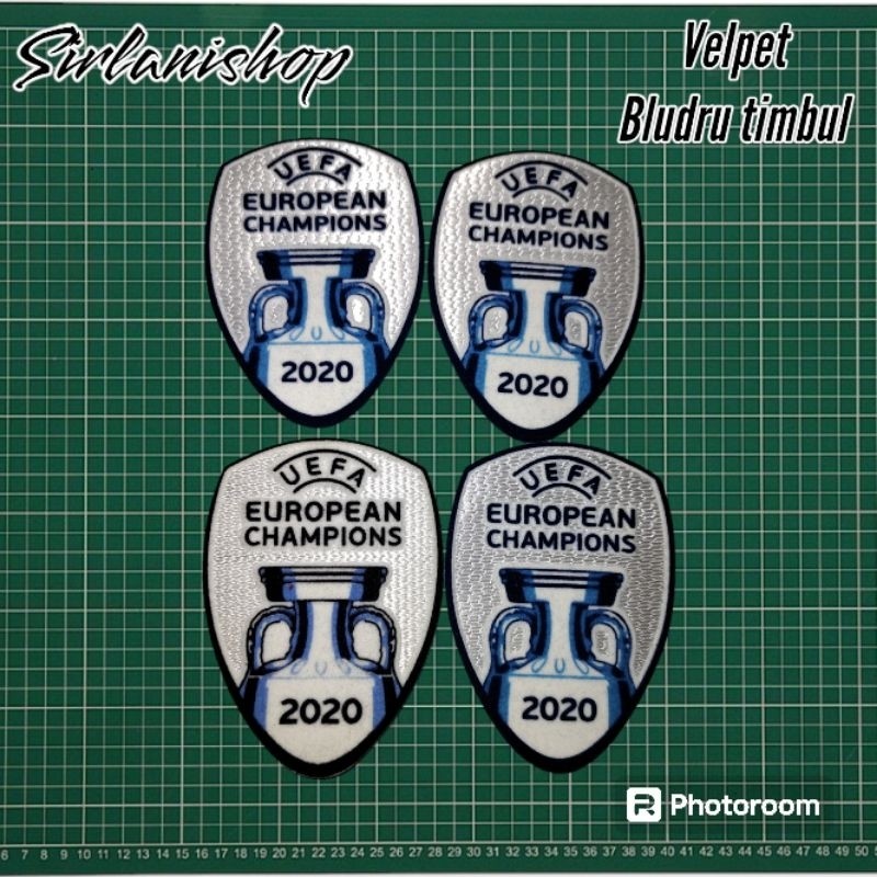 Patch Juara Euro 2020 Buat Italia Bahan Velpet bludru timbul
