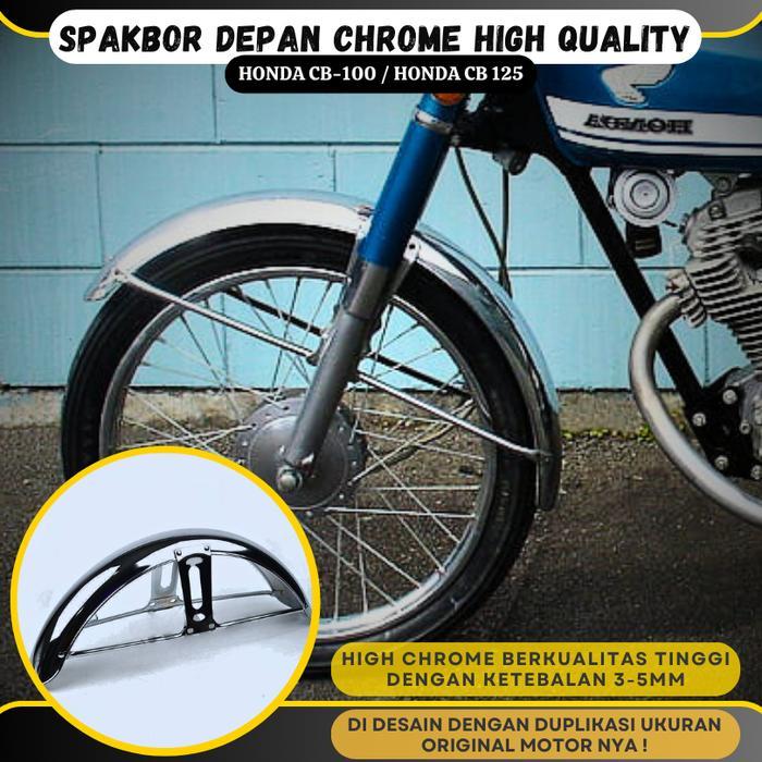 [yooyoo sparepart] Spakbor Slebor Depan CHROME PLUS STEERING Motor Honda CB 100 125 S90Z TRISTAR LOK