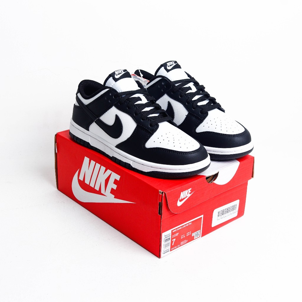 Nike SB Dunk Low Pro Black White Ukuran 36-44