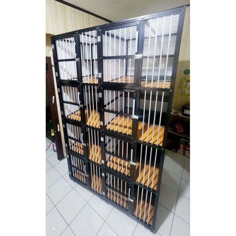 Kandang Kucing Aluminium 8 Pintu 4 Lantai