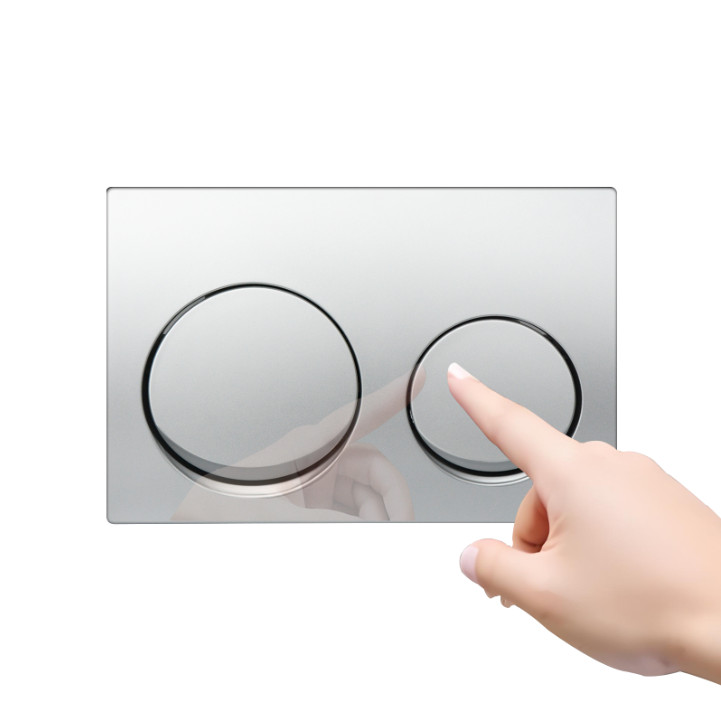 Dual Flush Push Button Plate Silver Black White Gold Compatible with Geberit Delta21 twinline30 Alph