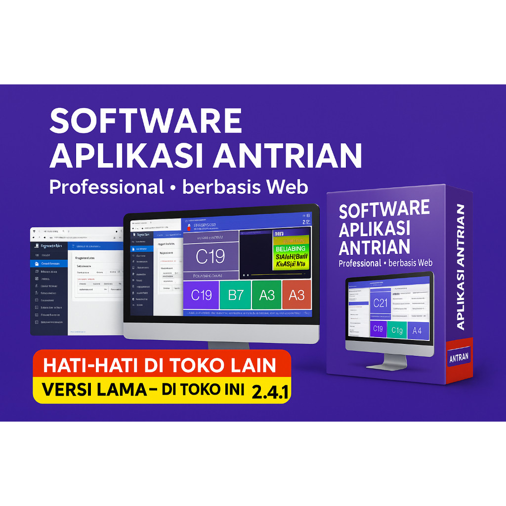 Software Aplikasi Antrian Professional berbasis WEB VERSI TERBARU