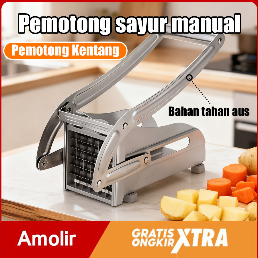 Alat Potong Kentang - Iris Tipis, Potong Dadu, Parut Mudah