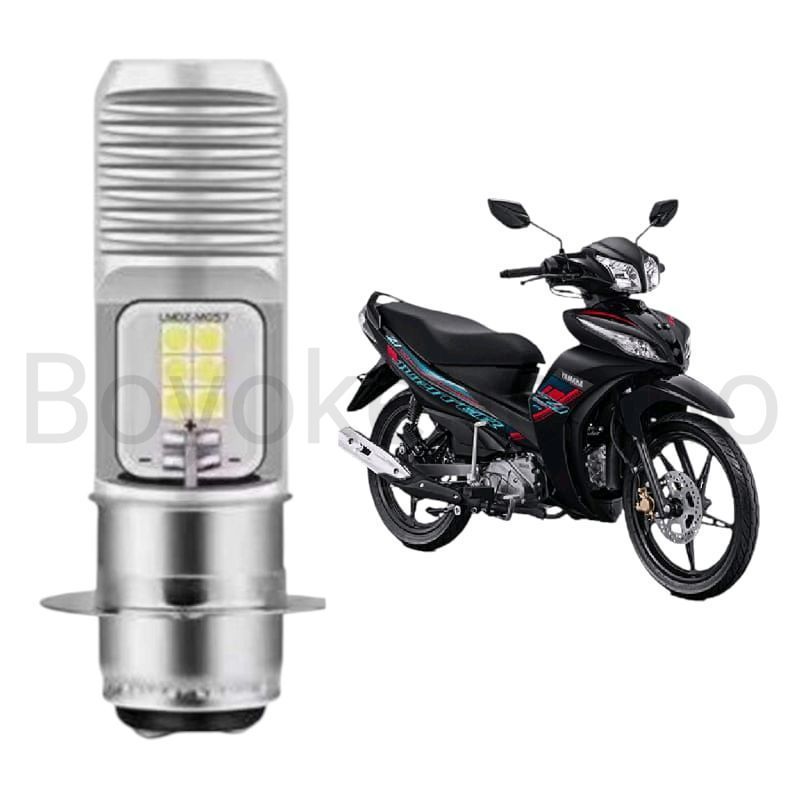 1pcs Lampu depan LED H6 12 Mata Putih terang motor Yamaha jupiter Z1 Byk