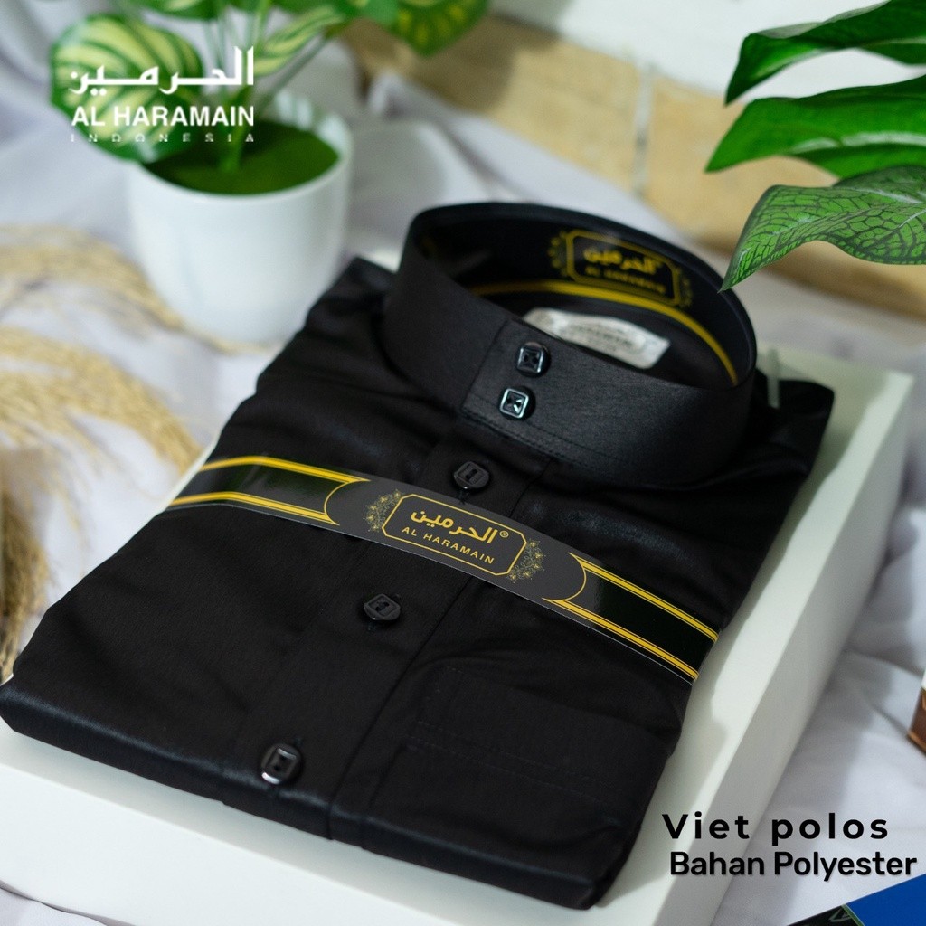 AL Haramain Jubah / Gamis Pria Anak / Remaja & Dewasa Viet Polos / Jubah AL Haramain | Putih | Hitam