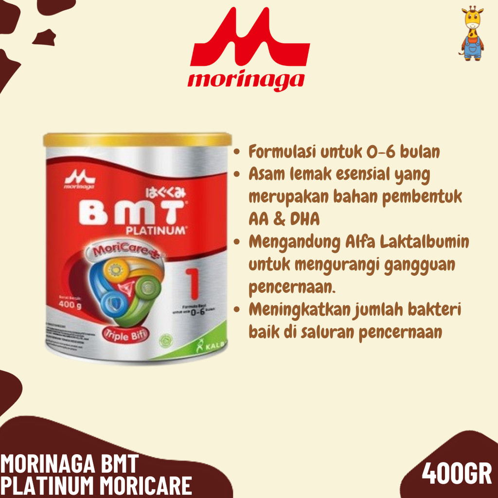 Susu Morinaga BMT Platinum Moricare 400gr - Susu Formula Bayi