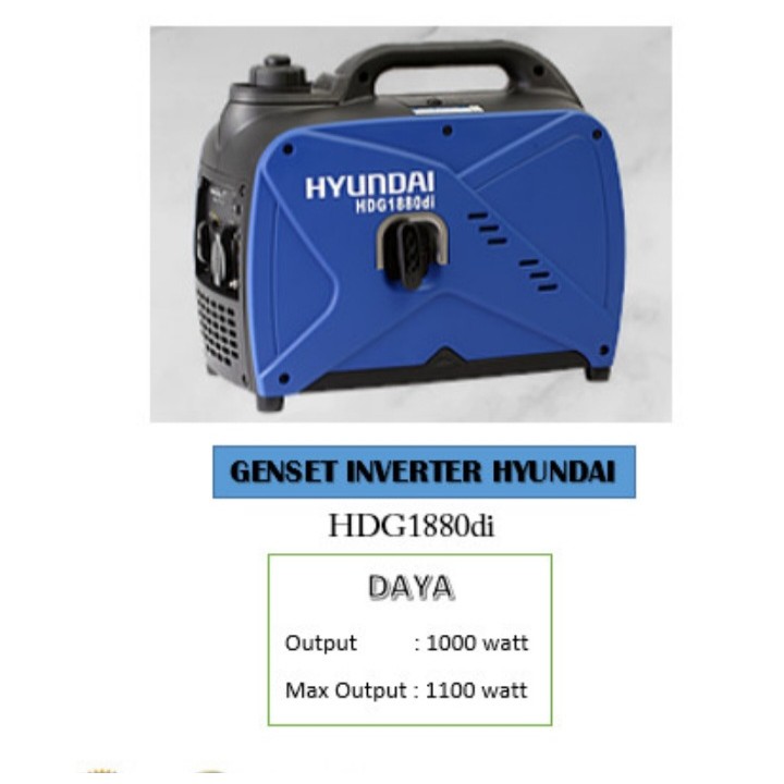 HYUNDAI 1880di Genset silent inverter 1000watt