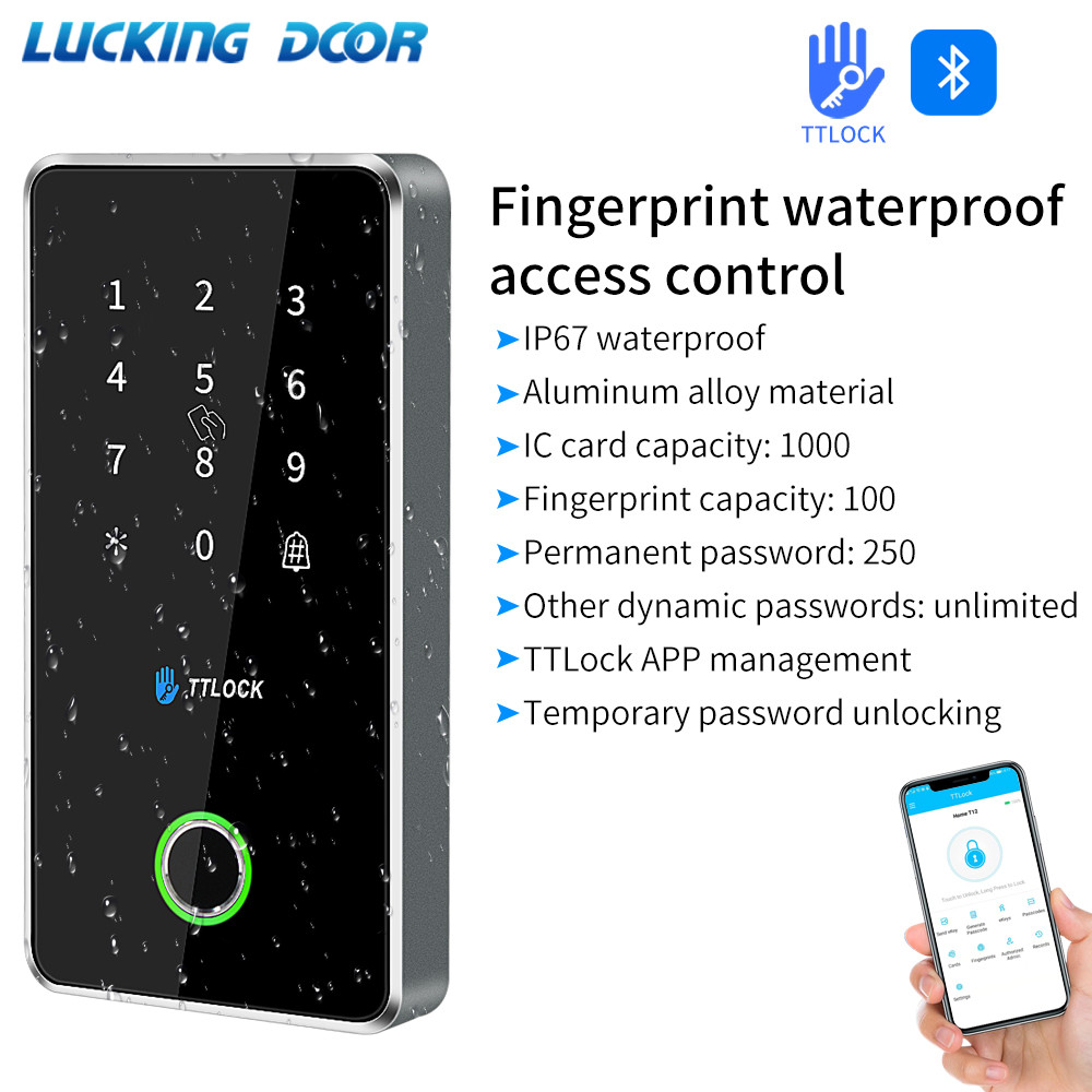 TTLOCK App Smart Lock Access Control Keypad Metal Reader Outdoor Fingerprint NFC Bluetooth Rfid Pass