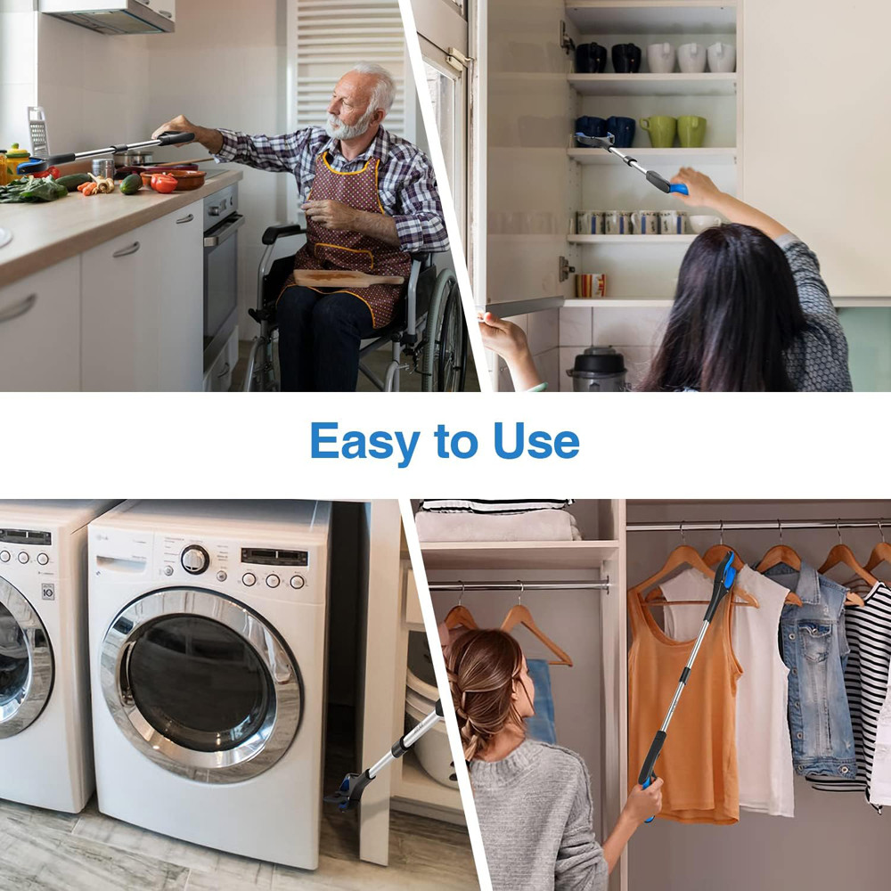 Reacher Grabber Tool Foldable Pickup Grabbers For Elderly Lightweight Extra Long Handy Trash Claw Gr