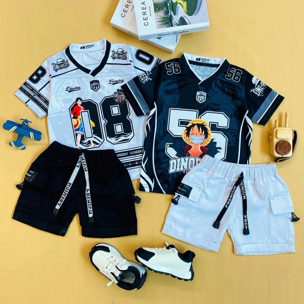 WHY - Setelan Basket Baju Jersey Anak Laki Perempuan Celana Cargo 1-9 Tahun