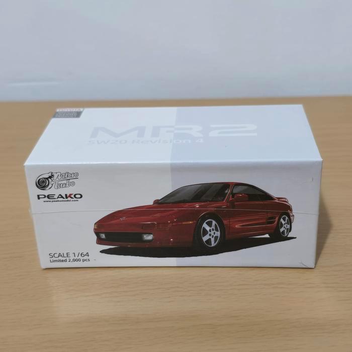 Micro Turbo Peako Toyota MR2 SW20 1996 IV Red Diecast Koleksi Mobil Mainan Mini Scale 1/64 Hotwheels