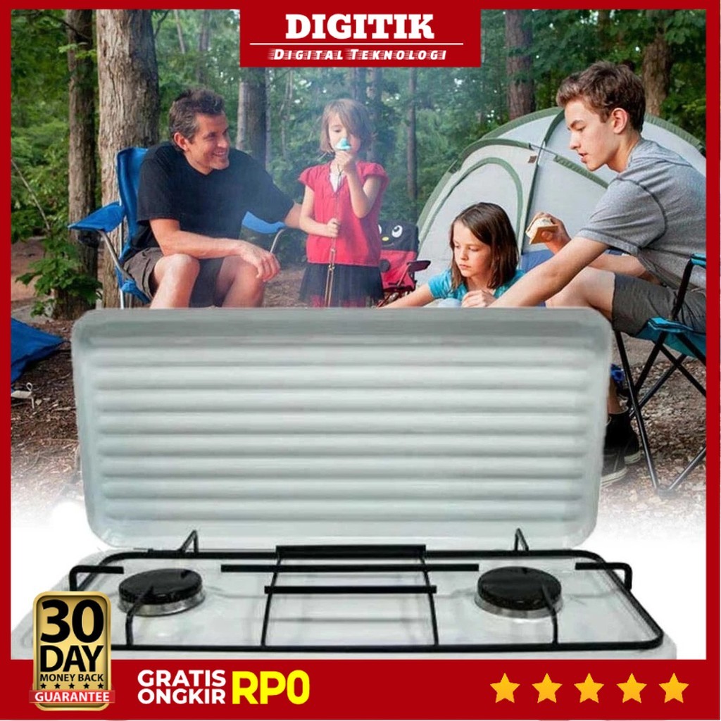 DIGITIK - STARLUX Kompor Gas Portable 2 Tungku Table Top Camping Stove - SGS-6002