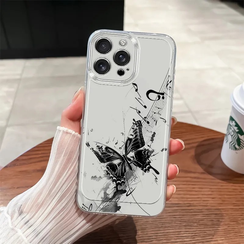 Case Kupu-kupu Audio TPU Phone Case Redmi 9 10 12 12c note 8 8pro 9pro 9s 10 10pro 11pro 12 12pro xi