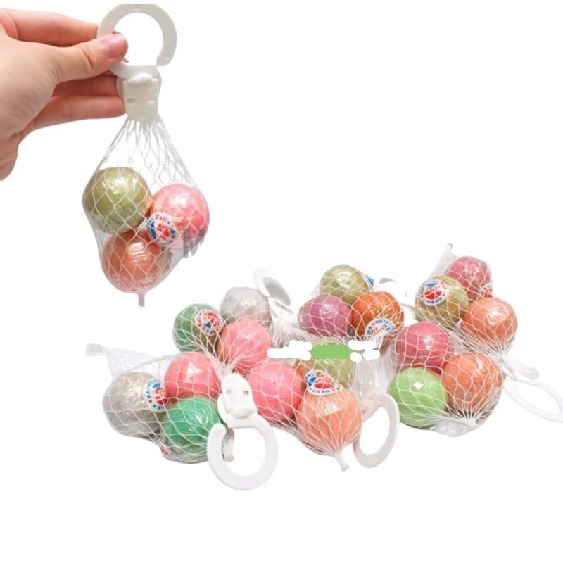 Kamper Bola Jaring Set Warna Warni Pengharum Pewangi Kamar Mandi 3 Bola 96 Gram