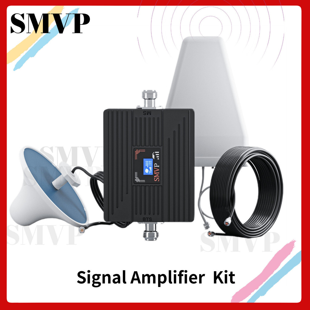 SMVP  4G Signal Booster  Booster Kit Amplifier GSM 2G 3G 4G 800 900 LTE 1800 2100 MHz Cell Phone Sig