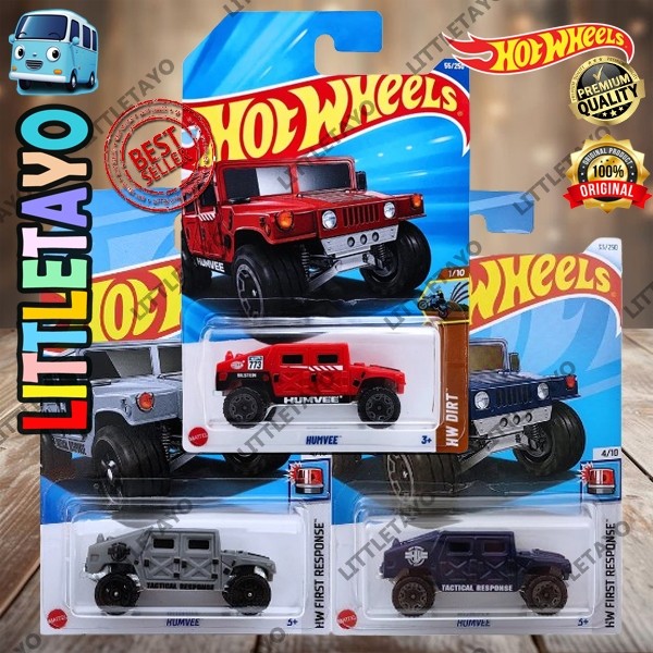 HOTWHEELS HUMVEE HUMMER BIRU MERAH