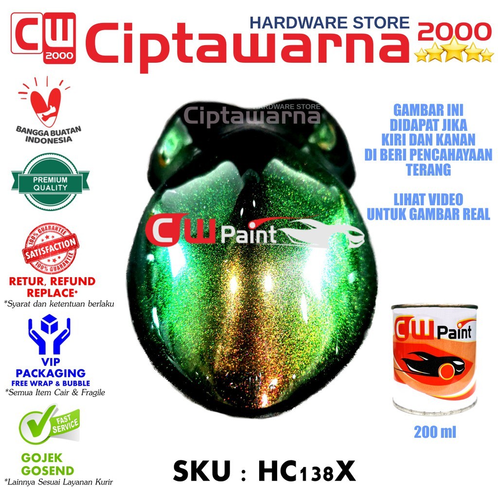 CwPaint Cat PU Bunglon Xiralic 200gr Green Comet HC138X - A4 CWS