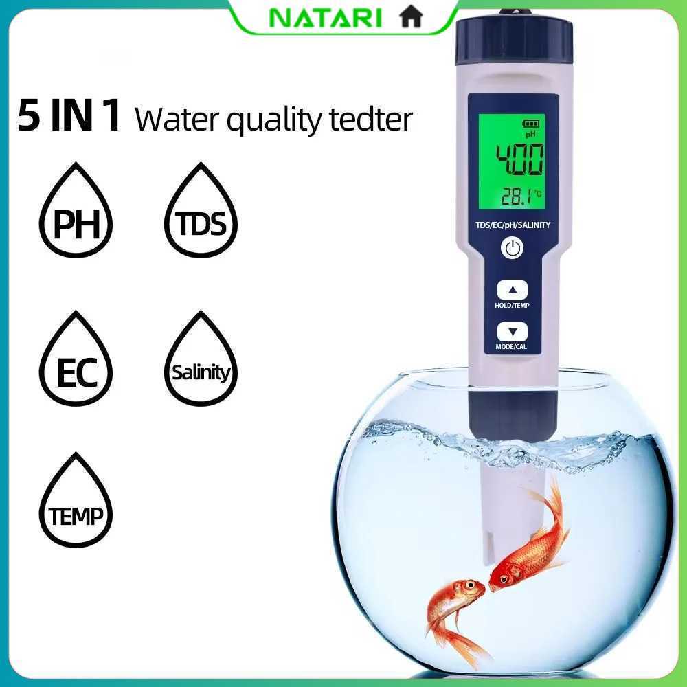 Alat Ukur Kualitas Air Digital 5in1 PH TDS EC Meter Pen - J51