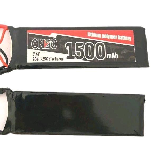 Lipo 2s Sugus 7.4v 1500mAh 25c 2 packs Airsoft Onbo Power - Remote, Toy, Control SpartAuto