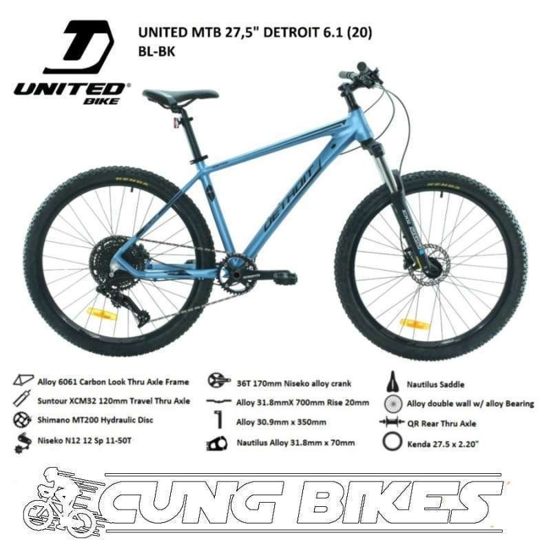 Sepeda Gunung MTB 27.5 United Detroit 6.1 12 Speed Hydraulic system