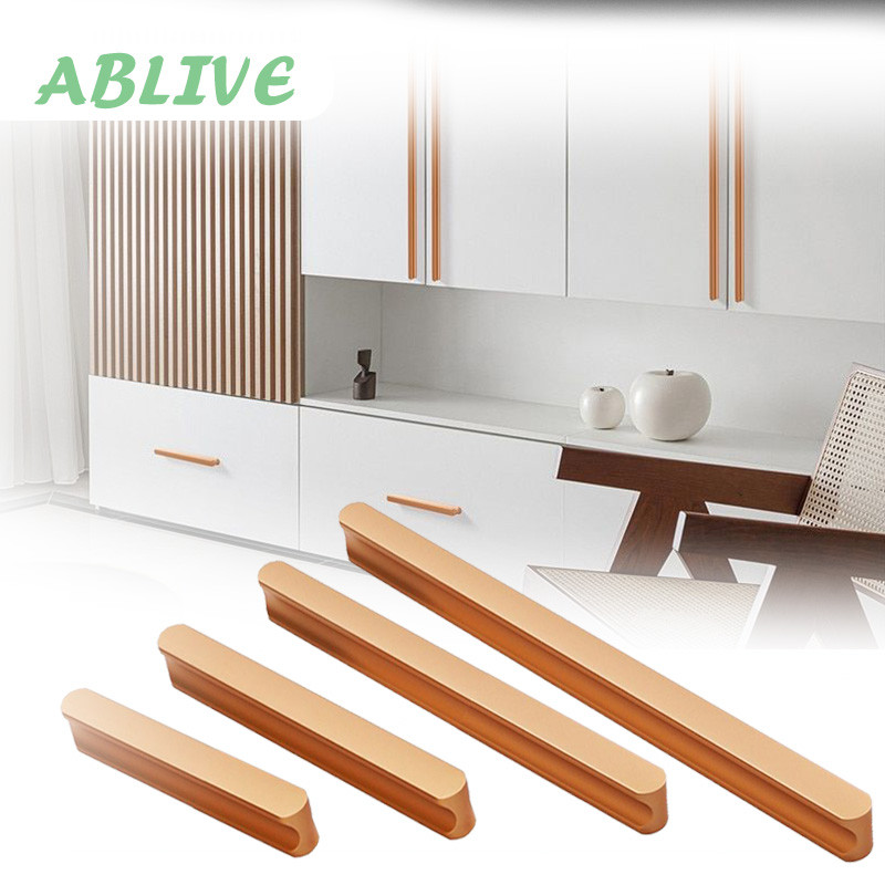 Handle Lemari Handle Gold Tarikan Laci Minimalis Panjang Modern Bulat Gagang Pintu Lemari Laci Handl