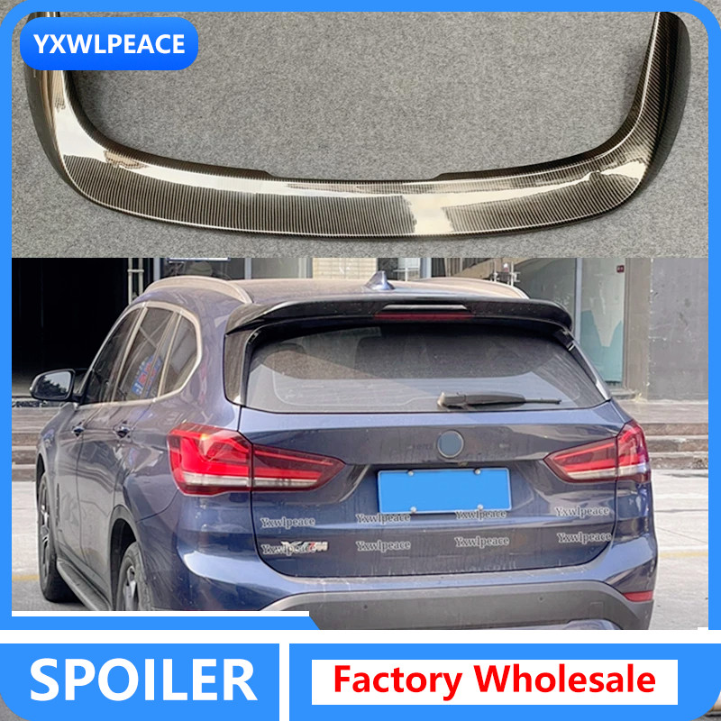 For BMW X1 F48 2017 2018 2019 2020 2021 2022 Spoiler ABS Glossy Black Rear Roof Spoiler Trunk Lip Wi
