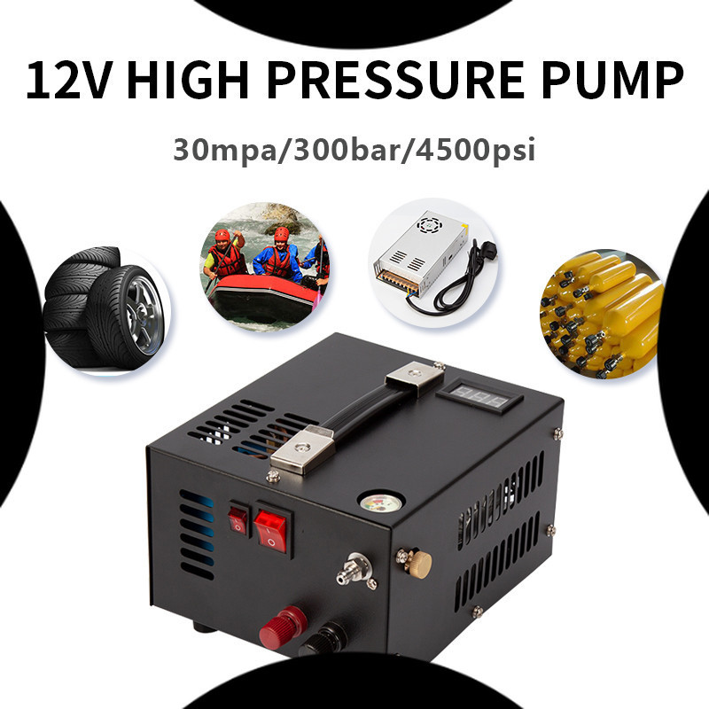 SALE  4500Psi 300Bar Portable PCP Air Compressor Pump 110V/220VAC 12VDC High Pressure with Transform