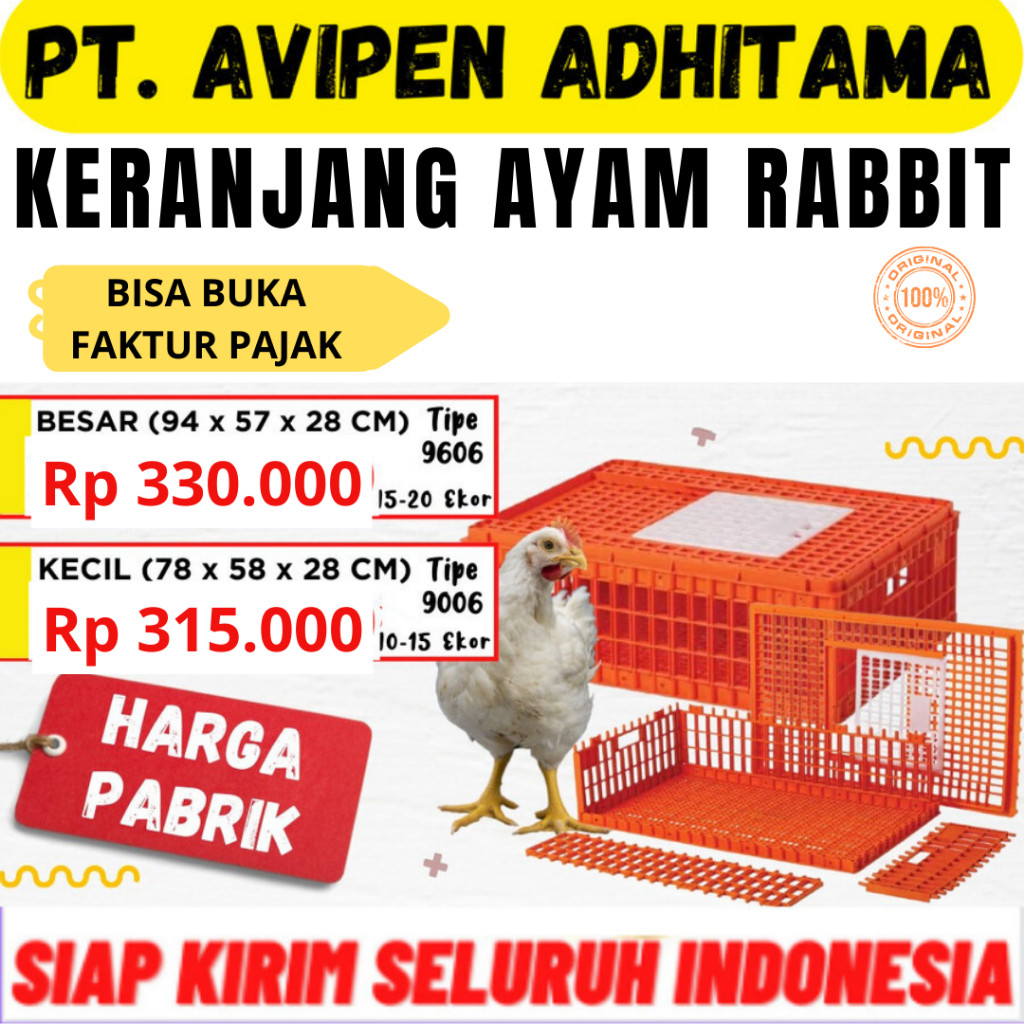 Keranjang Ayam Rabbit Plastik Ukuran Besar Dan Kecil Original Termurah Langsung Dari Pabrik