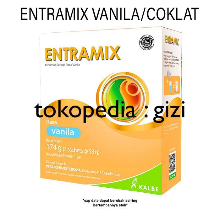 Kalbe Farma ENTRAMIX Vanila 174gr - Susu Cair Nutrisi Lengkap & Seimbang untuk Dewasa Kurang Sehat &