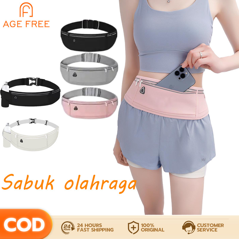 AF Tas pinggang olahraga, tas pinggang tahan air, tas pinggang lari, tas pinggang gym pria/wanita, c