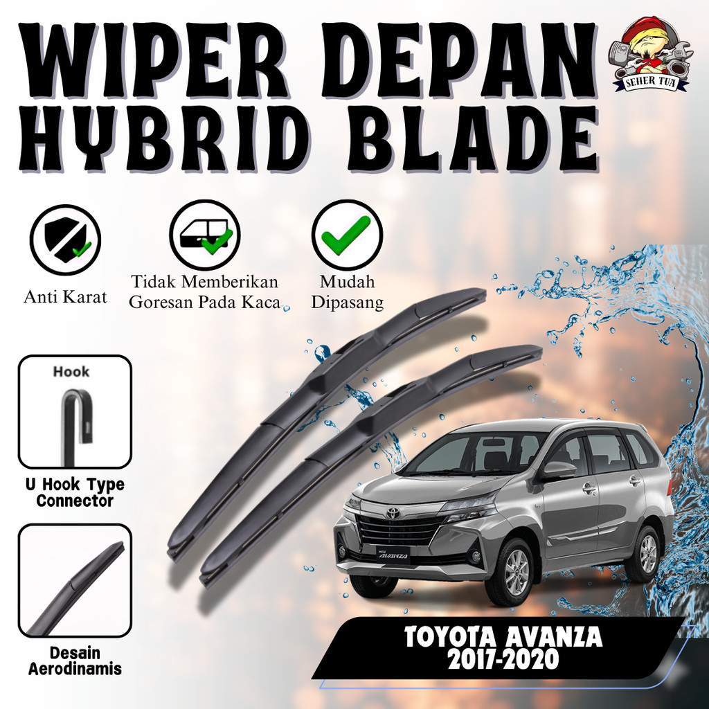 Wiper Toyota Avanza 2017–Sekarang Premium Hybrid Blade | Desain Modern & Tahan Lama