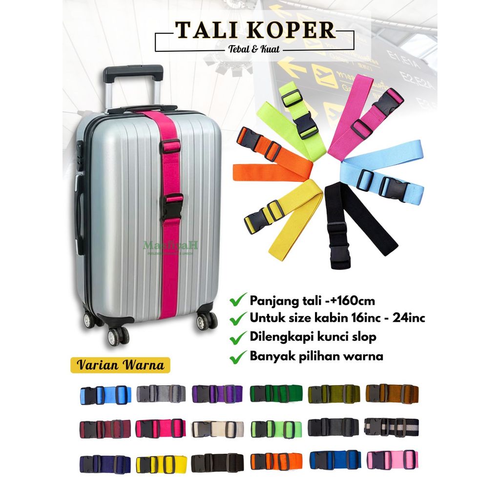 TALI STRAP KOPER TALI KOPER TALI PENGAMAN KOPER SABUK KOPER PERLENGKAPAN HAJI UMRAH