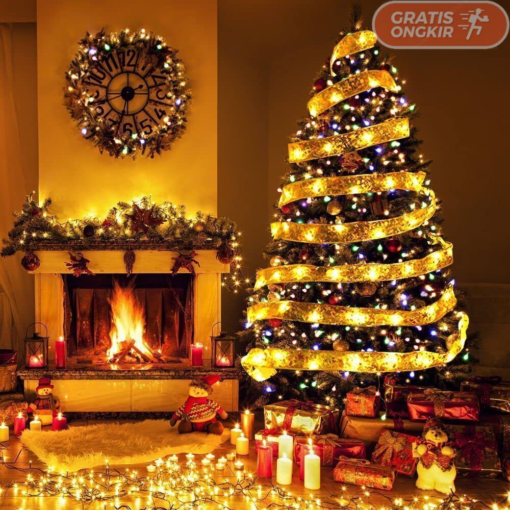 Lampu Pohon Natal Lampu Dekorasi Natal Lampu Natal  Lampu Pita Natal 2025