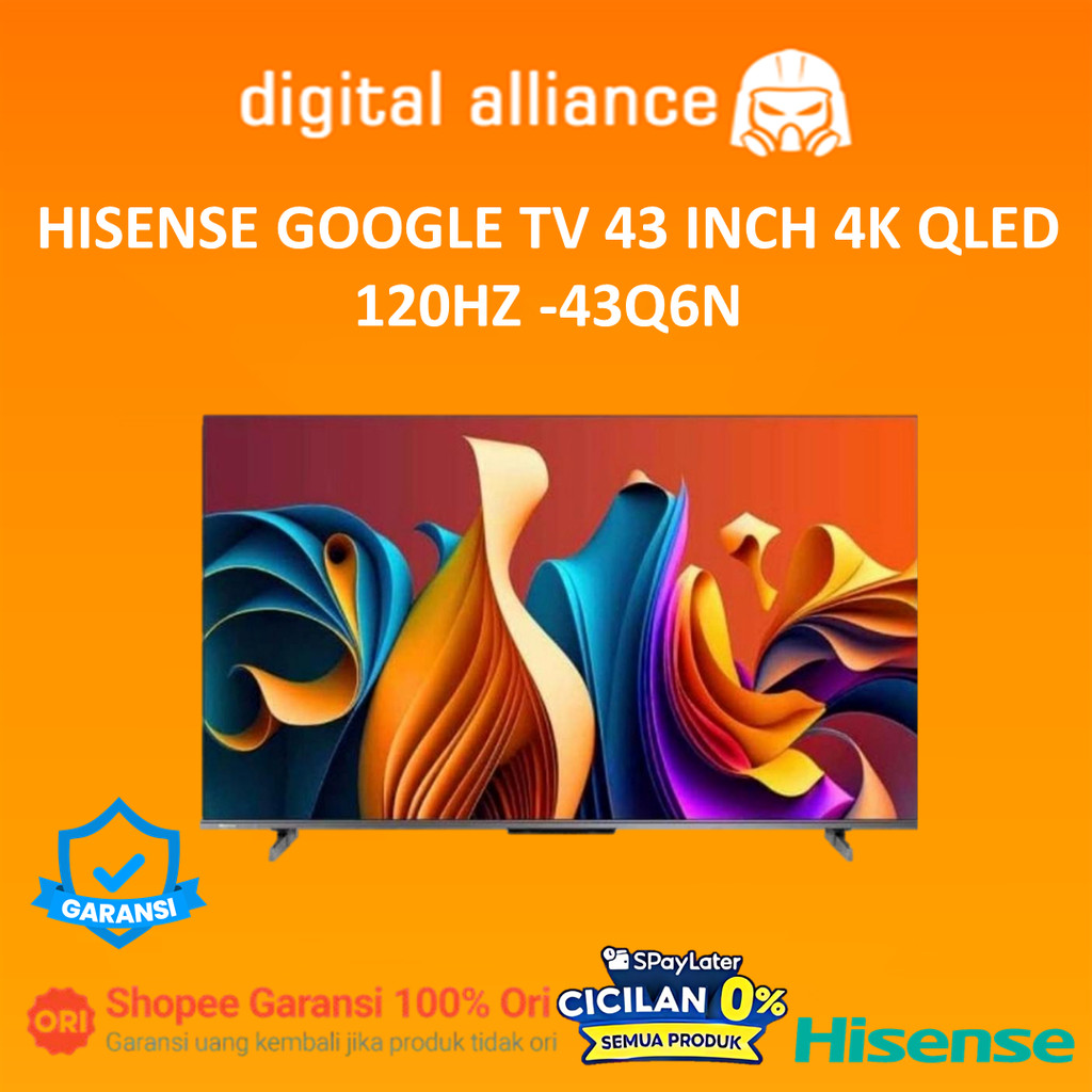 HISENSE GOOGLE TV 43 INCH 4K QLED 120HZ -43Q6N