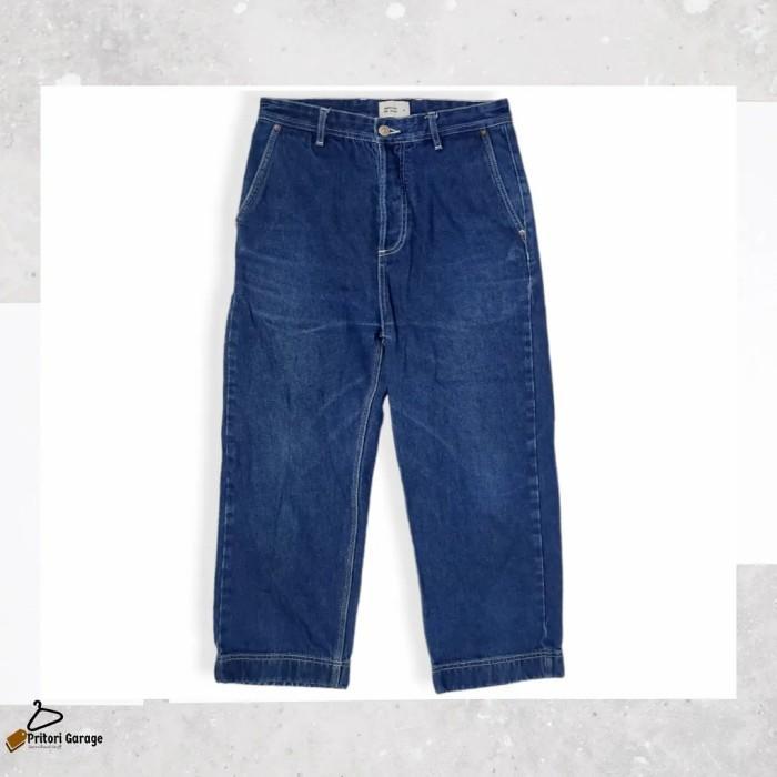 Raw Carpenter Denim Tebal Ankle Jeans Andersson Bell Straight Blue 30