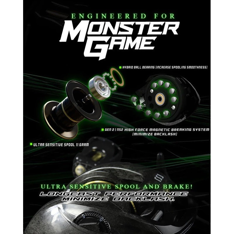 REEL BC BAITCASTING DAIDO PREDATOR 200 L PRO II SW / REEL BC DAIDO PREDATOR