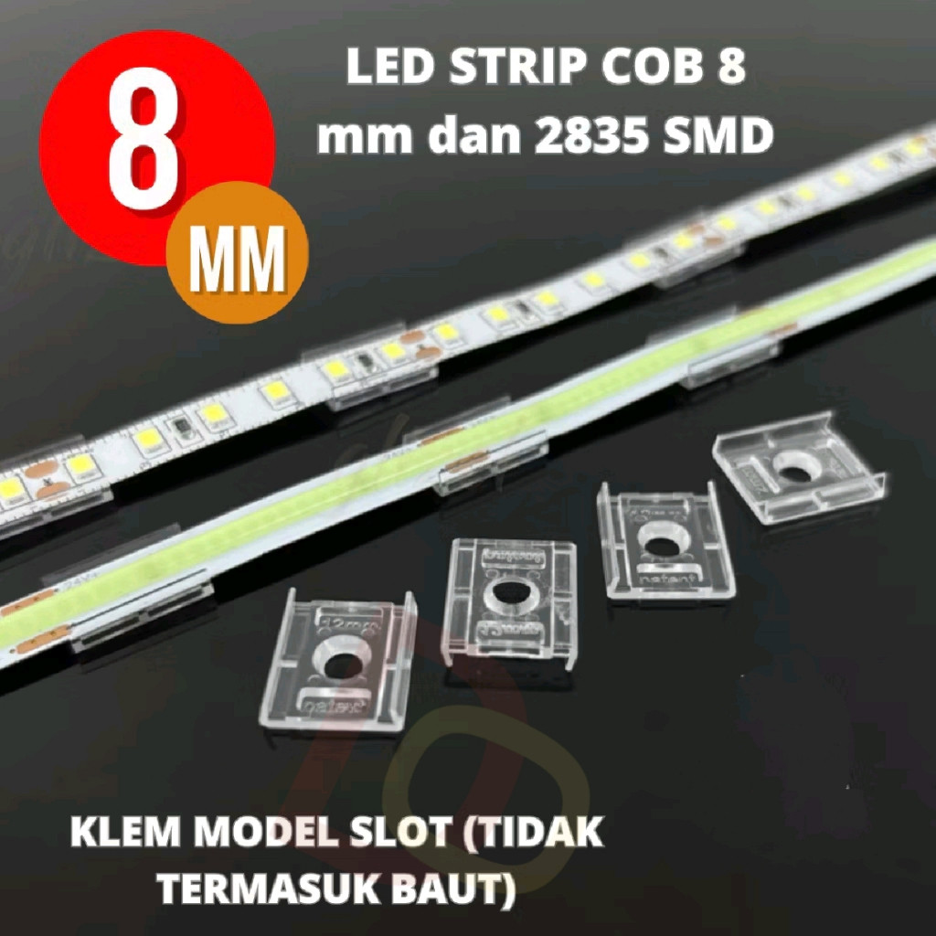 10pcs Klem Lampu Led Strip Transparan Klem Lampu Led Strip rapit lampu strip