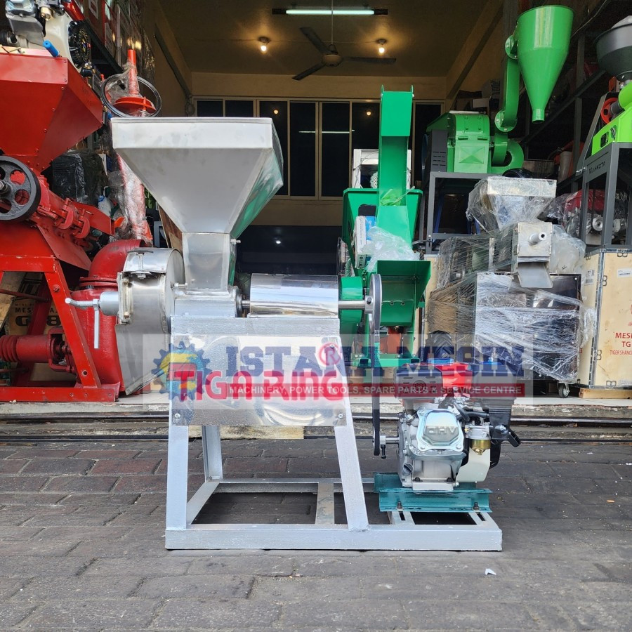 PROMO AKHIR TAHUN MESIN GILINGAN GILING BUMBU S/S JAHE LENGKUAS CABAI 8" COMPLETE MESIN