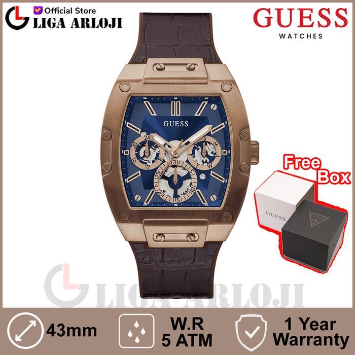 PROMO GUESS GW0202G2 Original PHOENIX Jam Tangan Pria Analog Brown Biru
