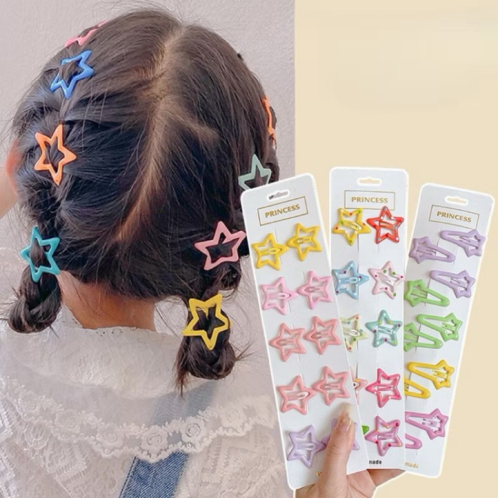 [7S] Jepit Rambut Bentuk Bintang 10pc Hair Clips Bintang Aksesoris Rambut Wanita Pin Rambut Bintang 