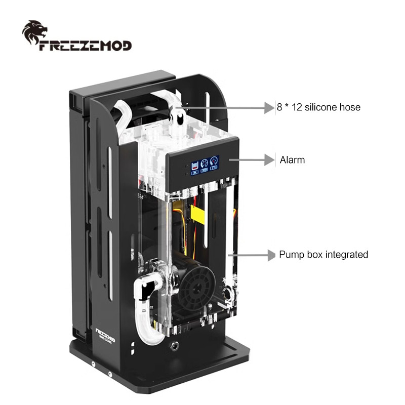 FreezeMod Industrial Built-in Water Cooling Module AIO Water Pump+240 Radiator+ Reservoir , 12-24V A