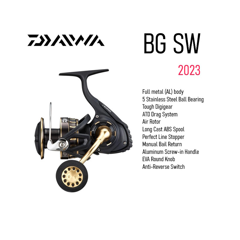 Daiwa BG SW 2023 Spinning Reel Pancing Full Metal Body