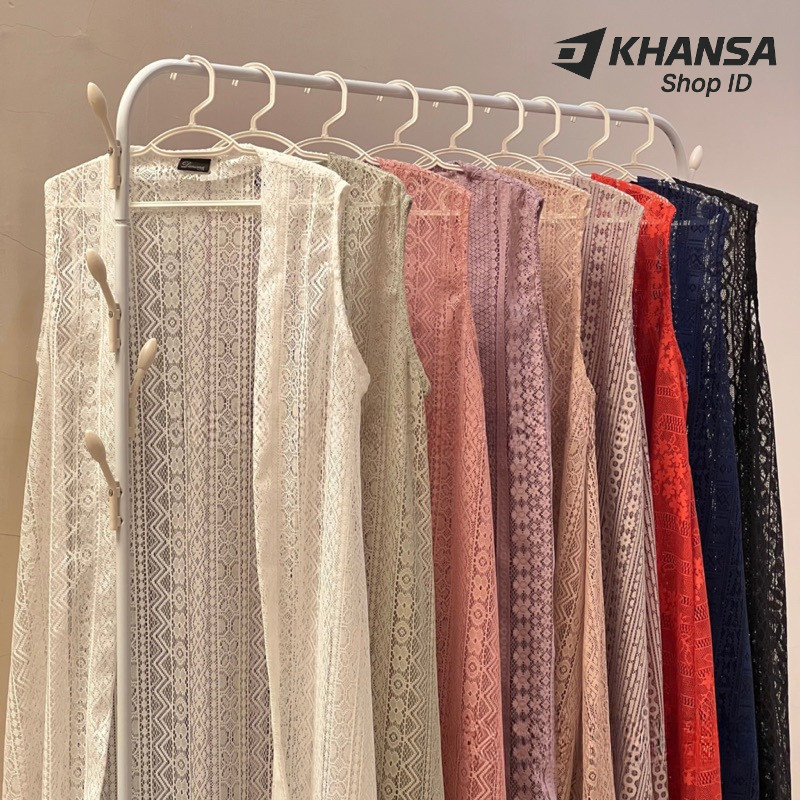 Outer Brukat Kondangan Panjang Tanpa Lengan Kekinian