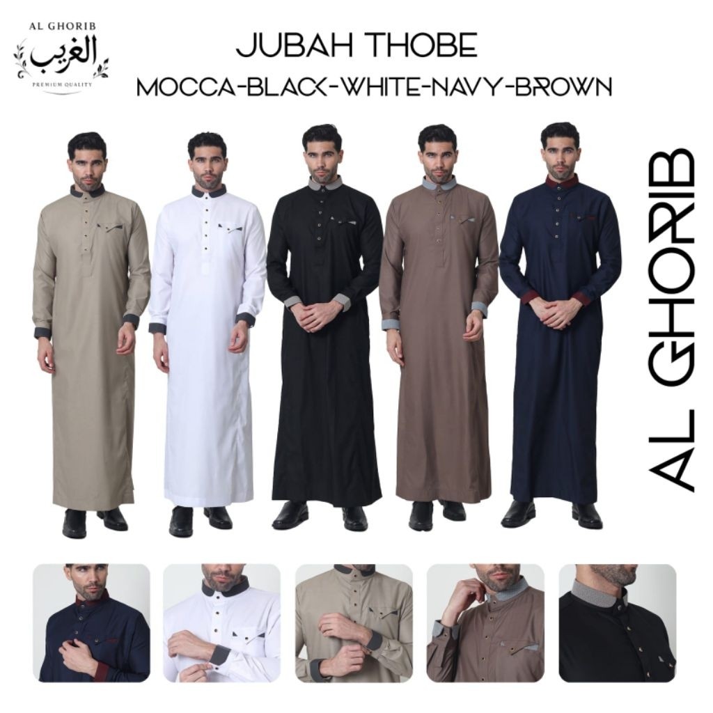 Alghorib KM 06 Gamis Pria Thobe Jubah premium Slim fit