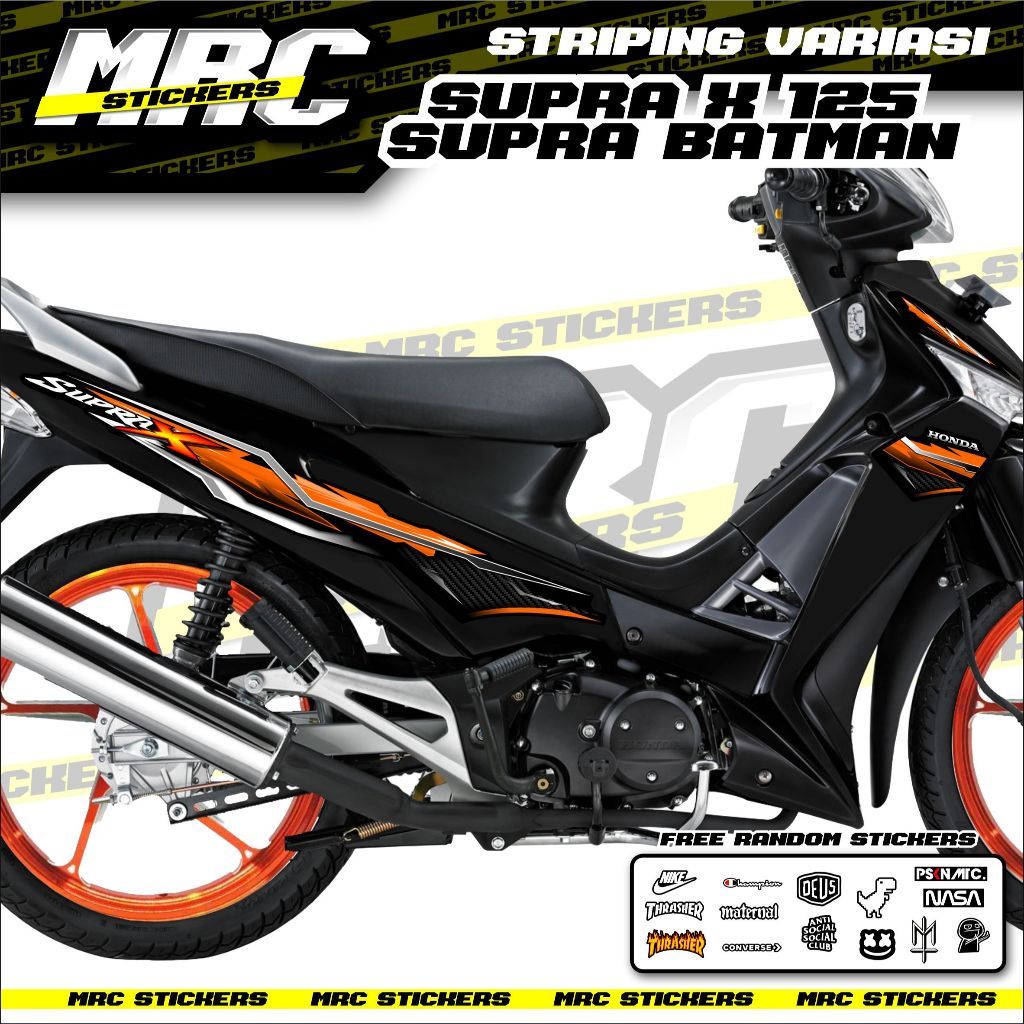 STRIPING / STIKER / SKOTLET VARIASI / CUSTOM SUPRA X 125 SUPRA BATMAN